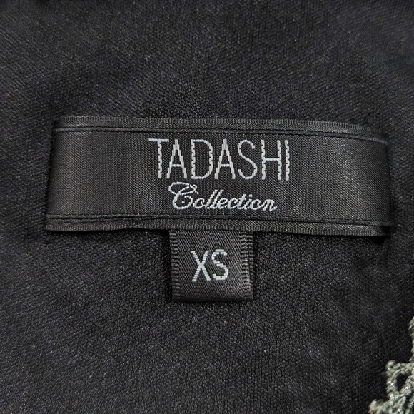 Tadashi Collection Dress XS Tinsel Sequin Cocktail cap sleeve V-neck formal - Picture 4 of 5